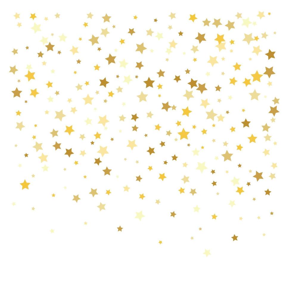 celebrazione di coriandoli di stelle d'oro vettore