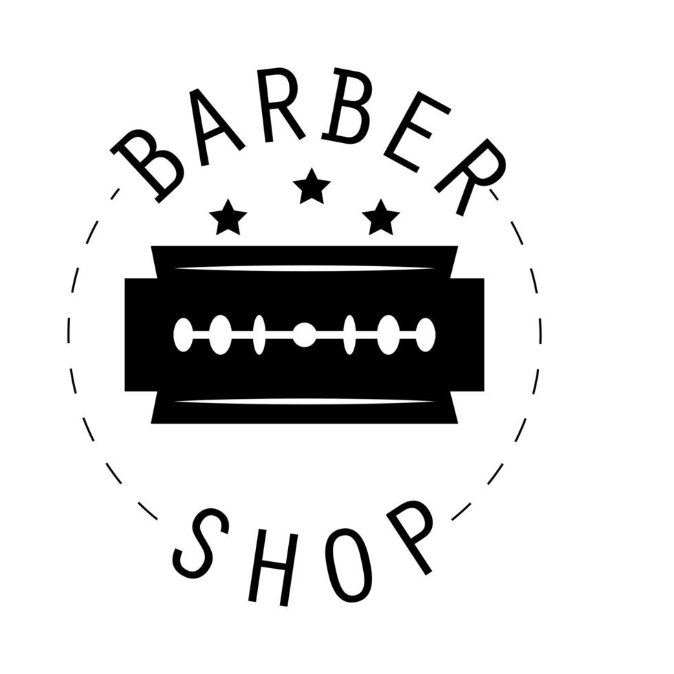 banner del negozio di barbiere vettore