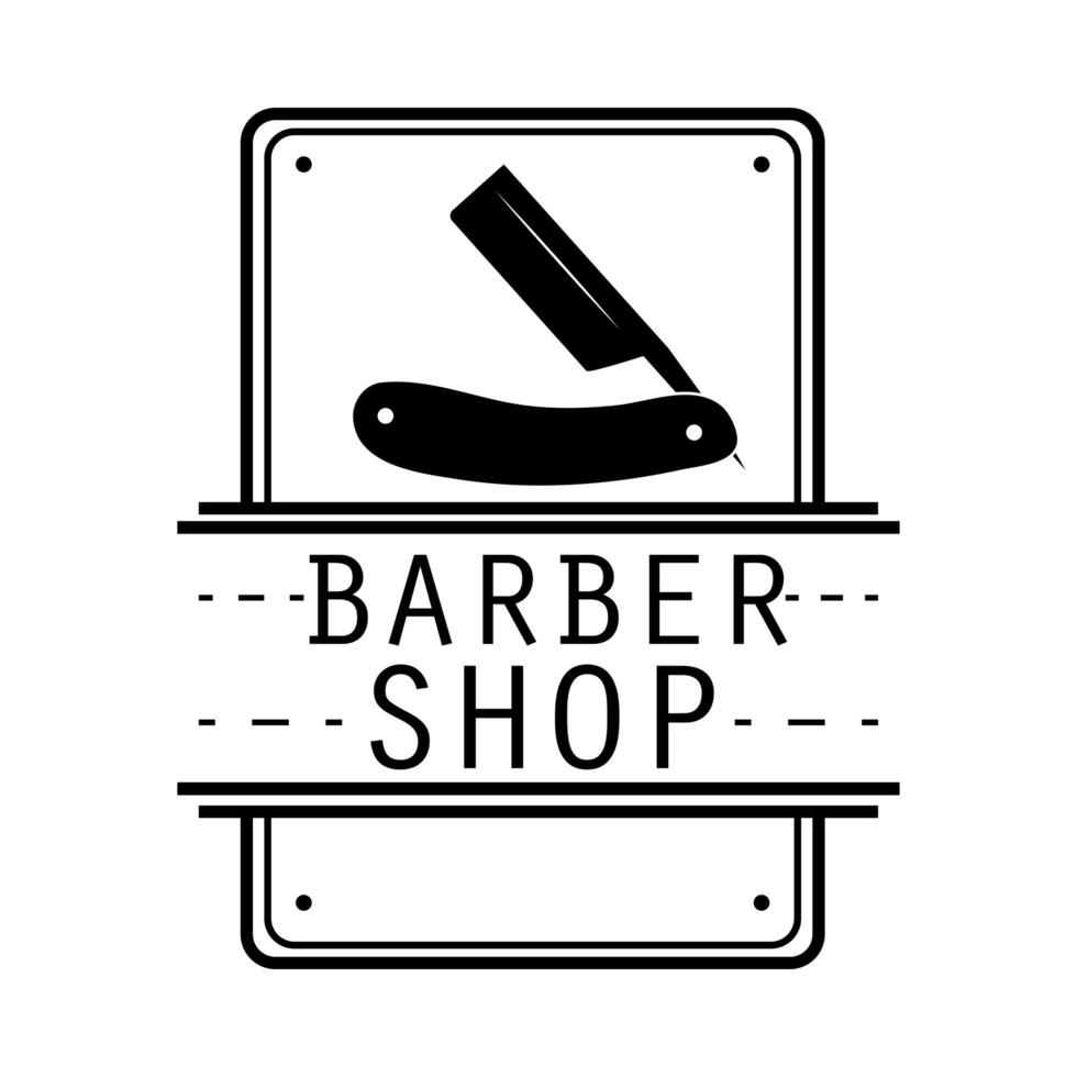 timbro del negozio di barbiere vettore