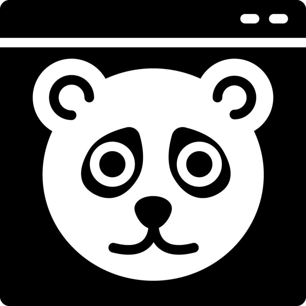solido icona per panda vettore