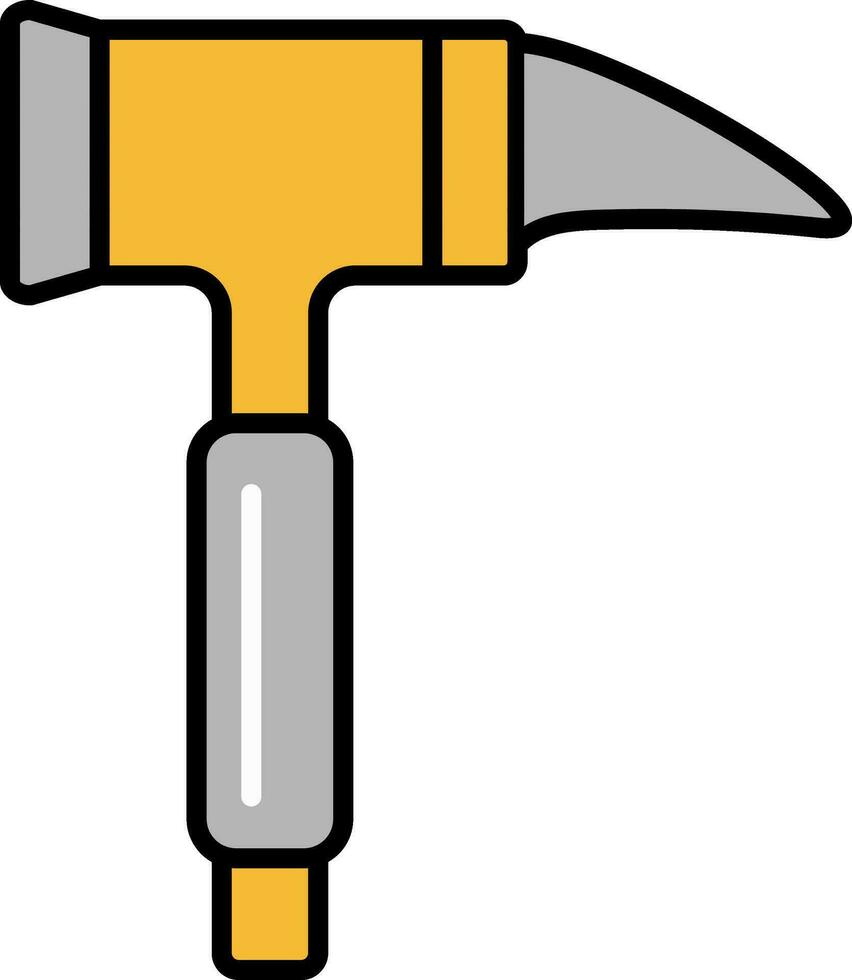 chiodo martello icona nel grigio e arancia colore. vettore