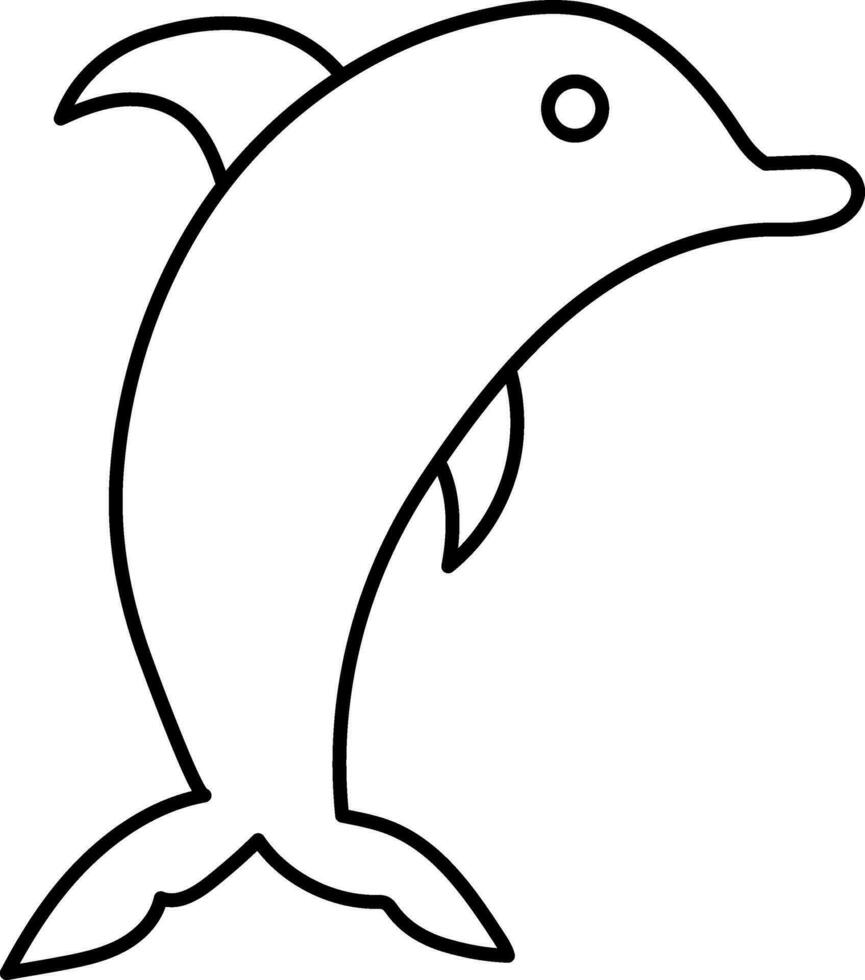 personaggio di un' delfino. vettore