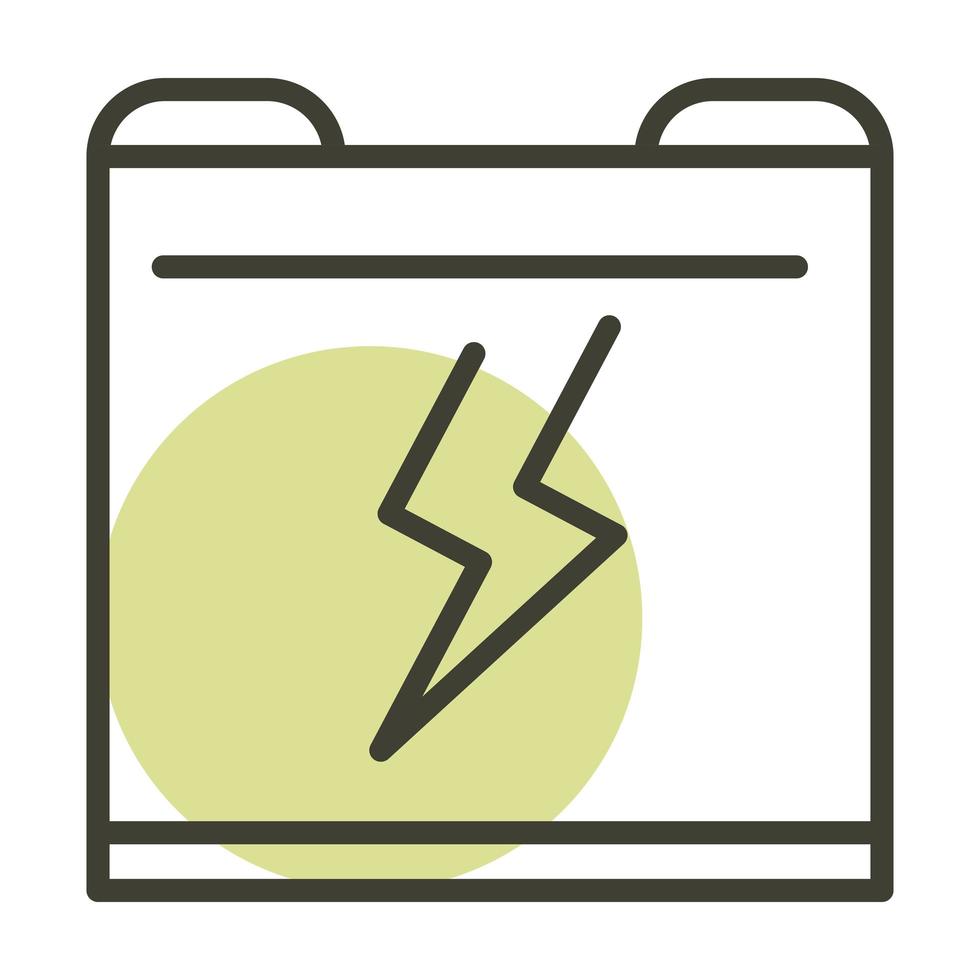 icona di stile di linea di energia alternativa di alimentazione a batteria alternativa vettore