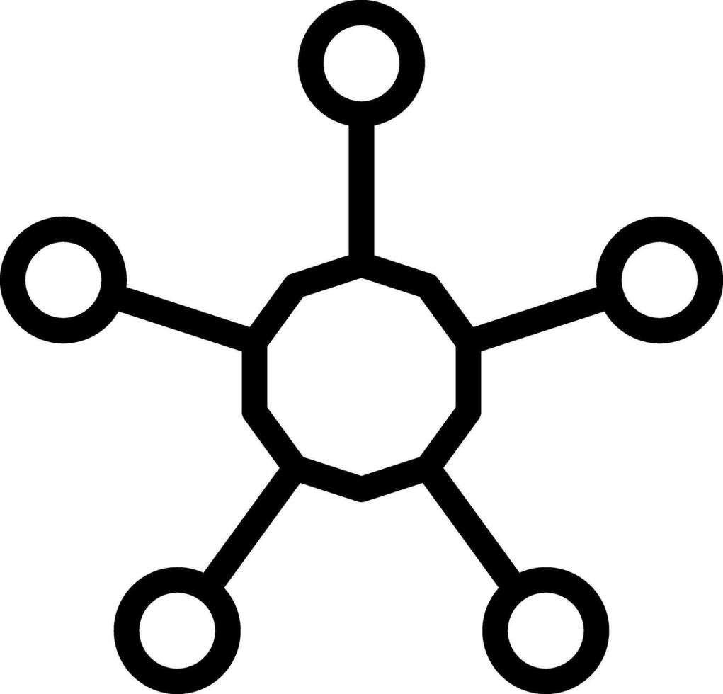 piatto stile connessione icona nel linea arte. vettore