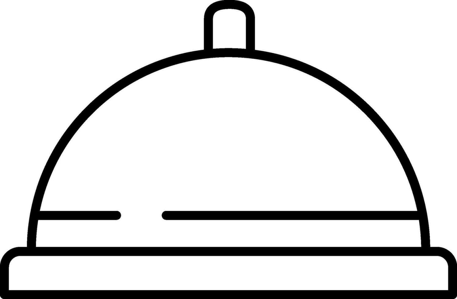 linea arte illustrazione di servendo vassoio o campana di vetro icona. vettore