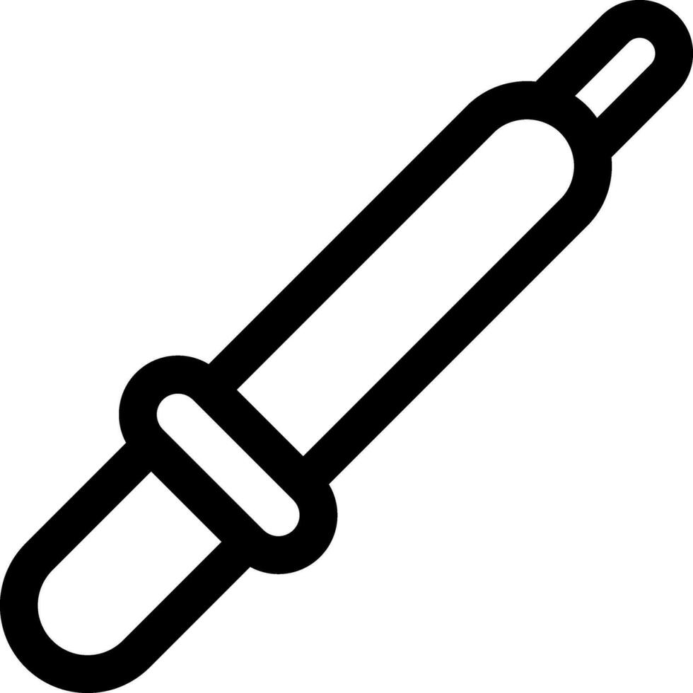 linea arte illustrazione di contagocce o pipetta icona. vettore