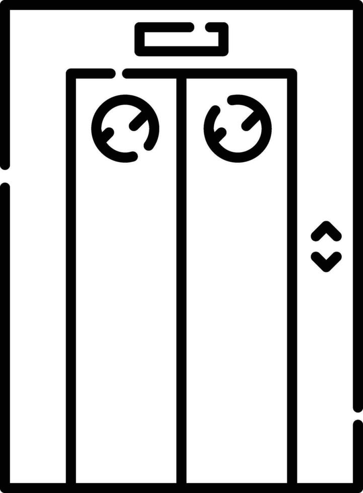 ascensore icona nel nero schema. vettore