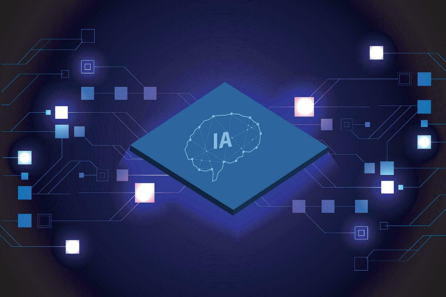 astratto poligonale umano cervello. Basso poli filo telaio vettore illustrazione su un' buio sfondo adatto per visualizzazione di artificiale intelligenza tecnologia