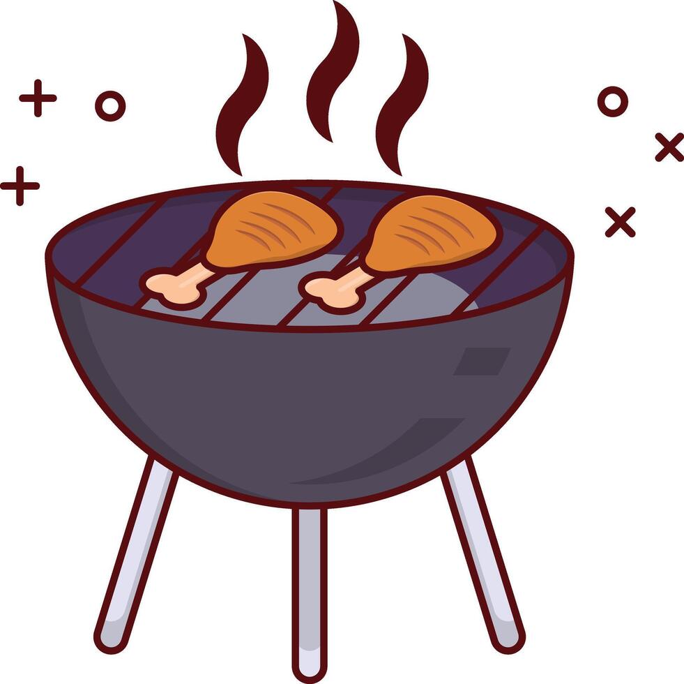 barbecue illustrazione vettoriale su uno sfondo simboli di qualità premium icone vettoriali per il concetto e la progettazione grafica.