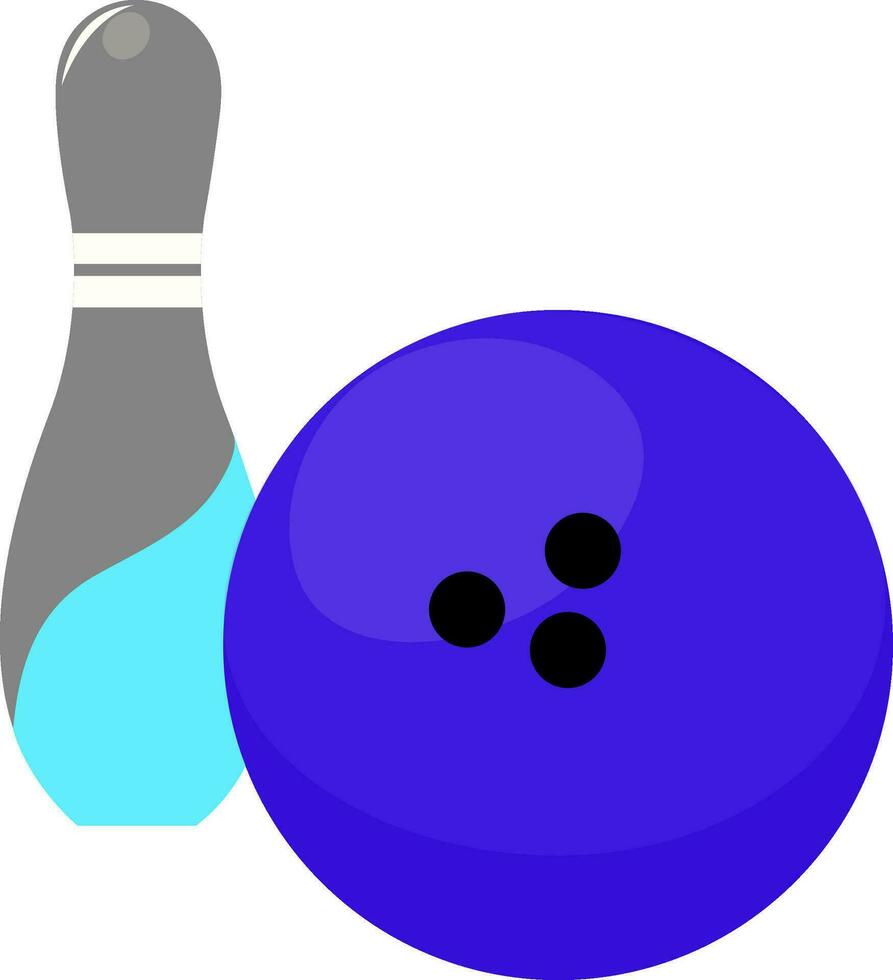 illustrazione di bowling palla con birillo. vettore