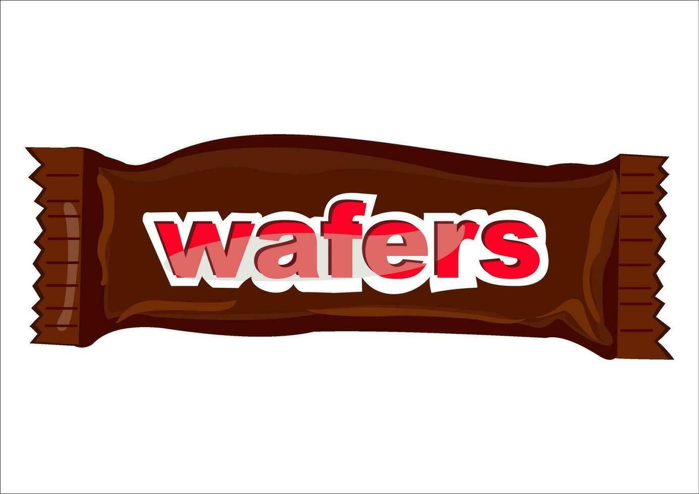 cioccolato wafer involucro vettore illustrazione