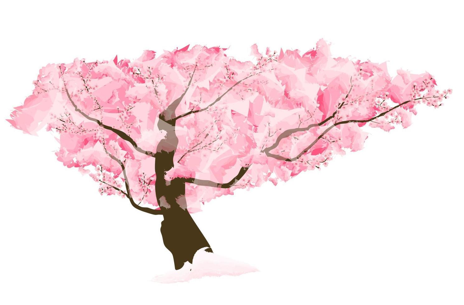 Abstract floral sakura fiore albero giapponese sfondo naturale illustrazione vettoriale