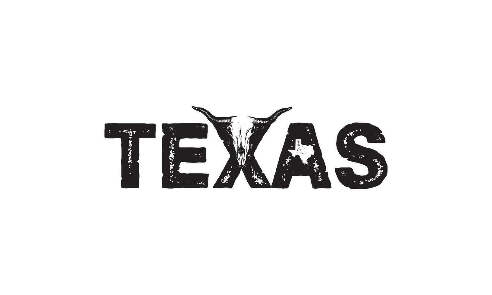 texas longhorn, design del logo dell'etichetta vintage country western bull bovini vettore