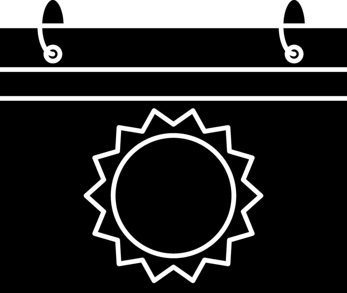 piatto stile scrivania calendario icona nel nero e bianca colore. vettore