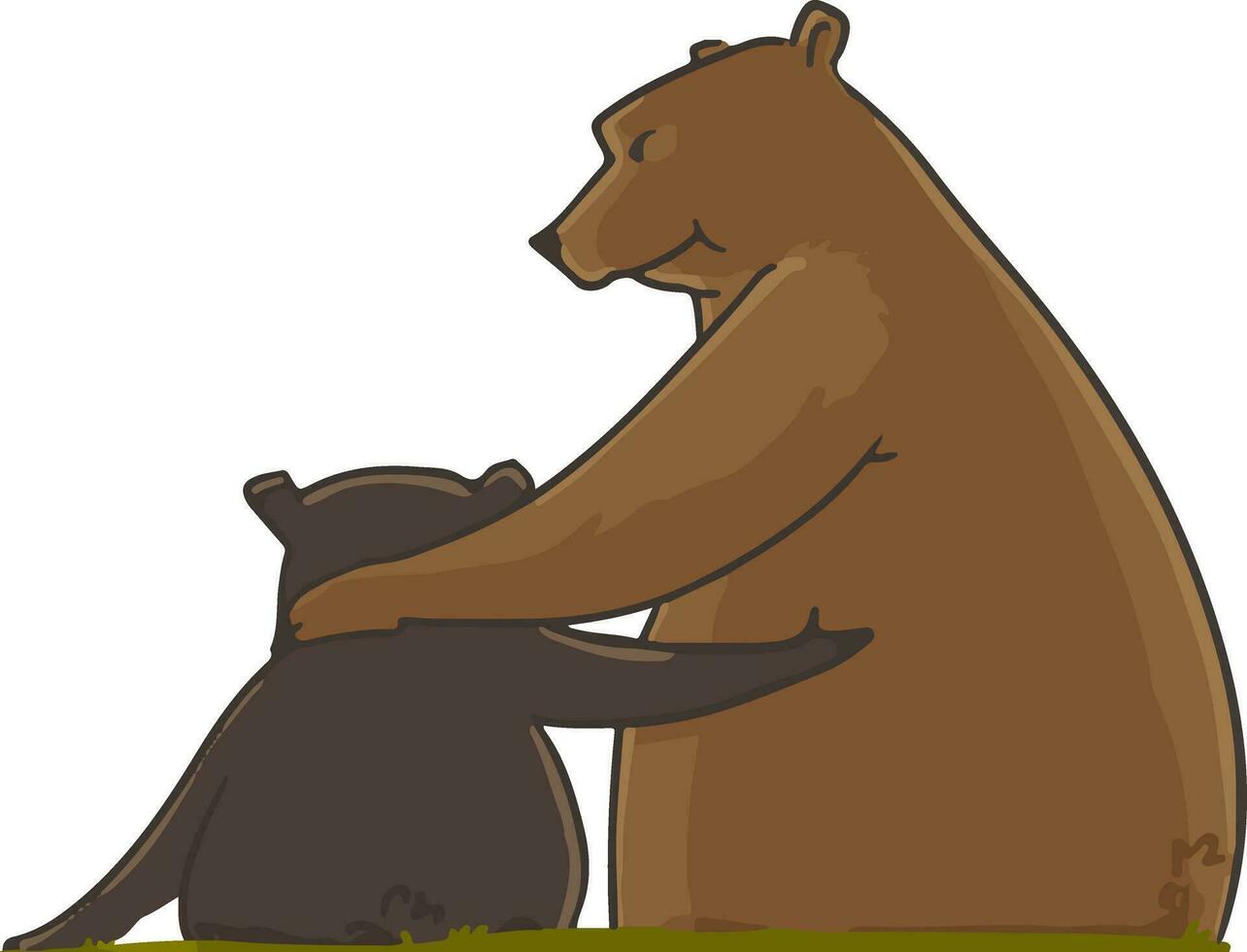 cartone animato personaggio di un' orso. vettore