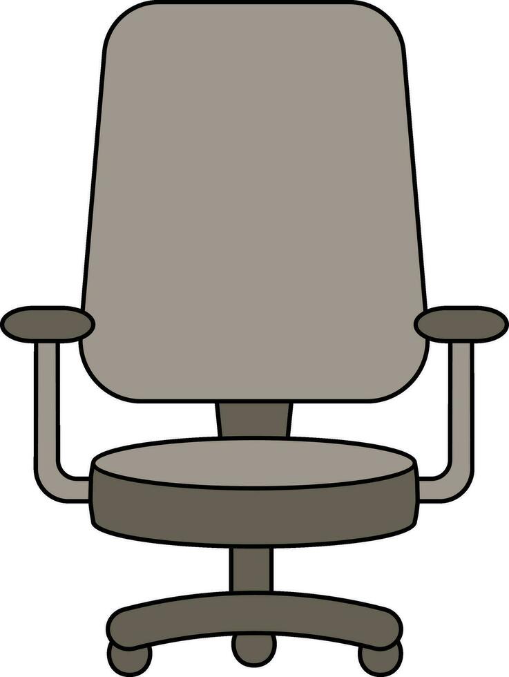 ufficio sedia icona o simbolo nel grigio colore. vettore