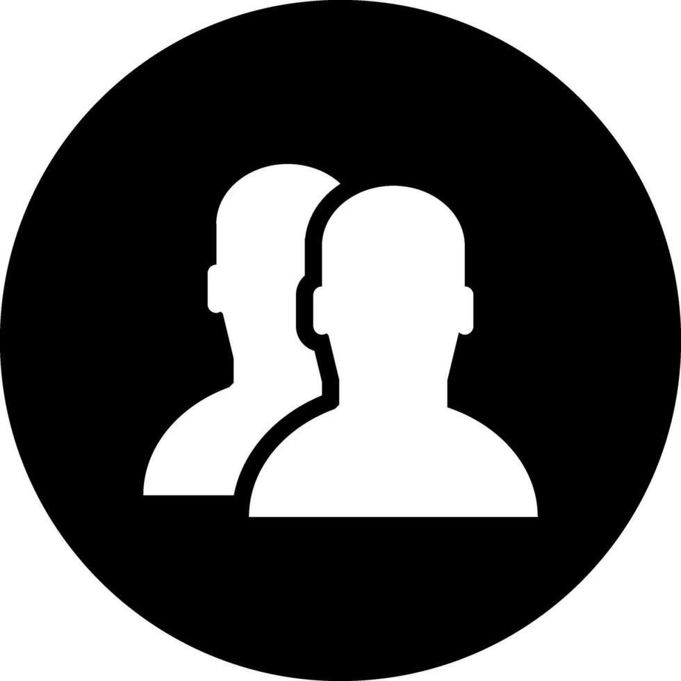 illustrazione di gruppo profilo glifo icona. vettore