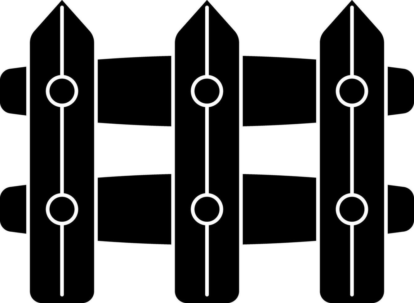 glifo icona o simbolo di recinzione. vettore
