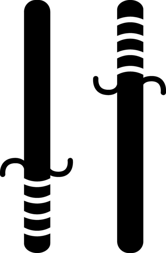vettore illustrazione di Due katana icona o simbolo.