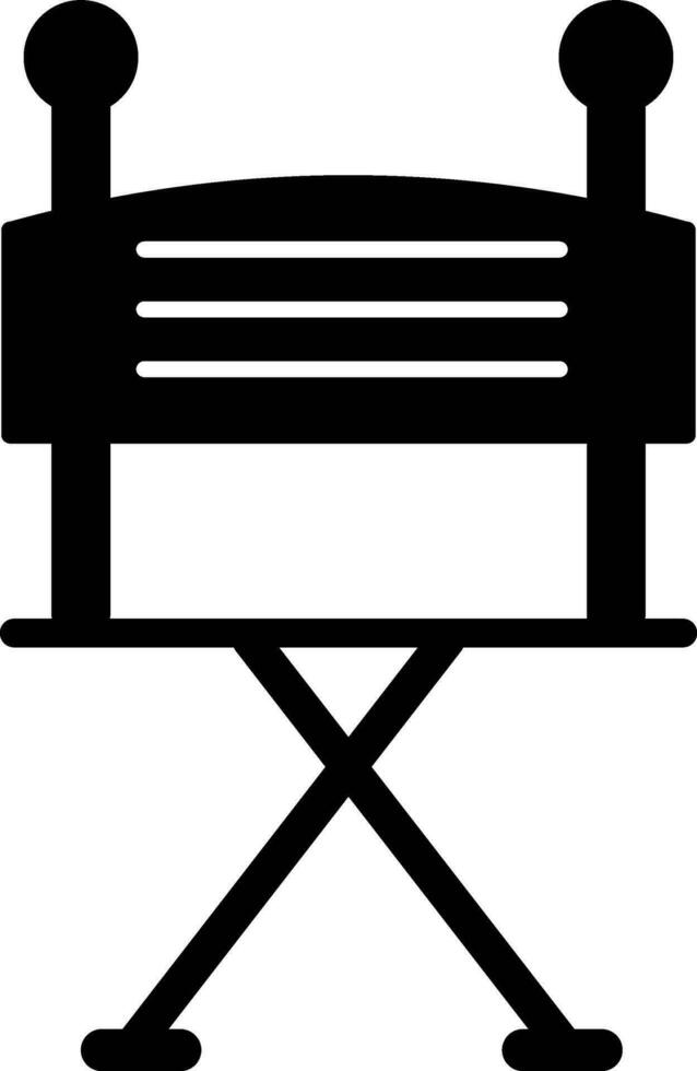 silhouette stile di direttore sedia icona per seduta. vettore