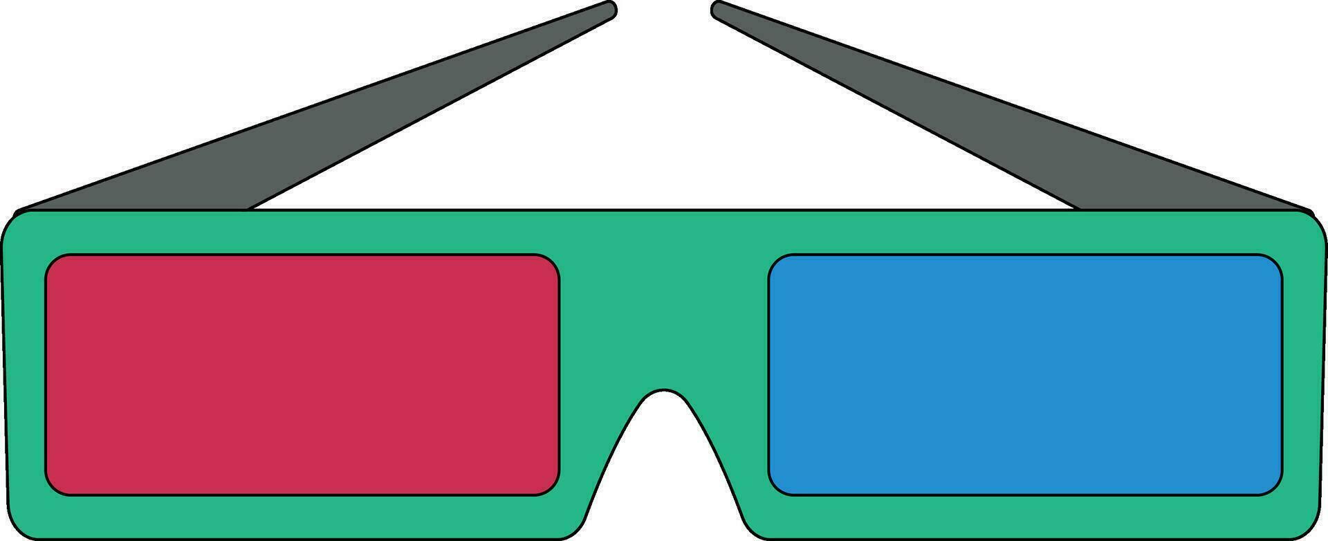 illustrazione di 3d occhiali. vettore