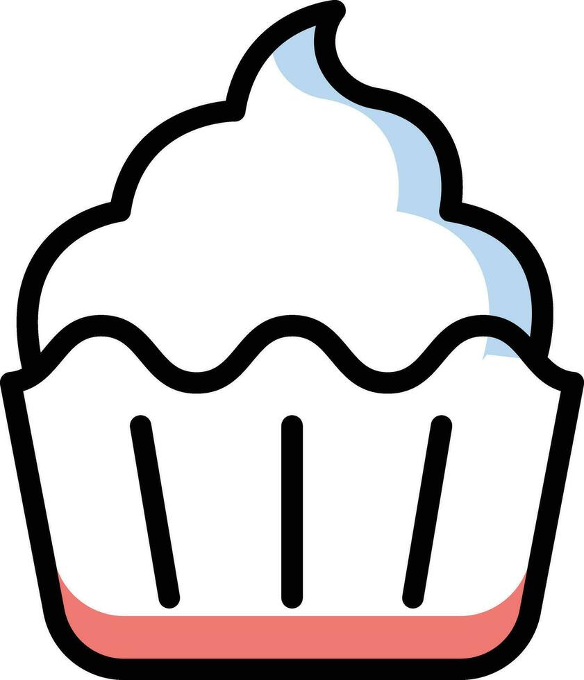 illustrazione vettoriale di muffin su uno sfondo. simboli di qualità premium. icone vettoriali per il concetto e la progettazione grafica.