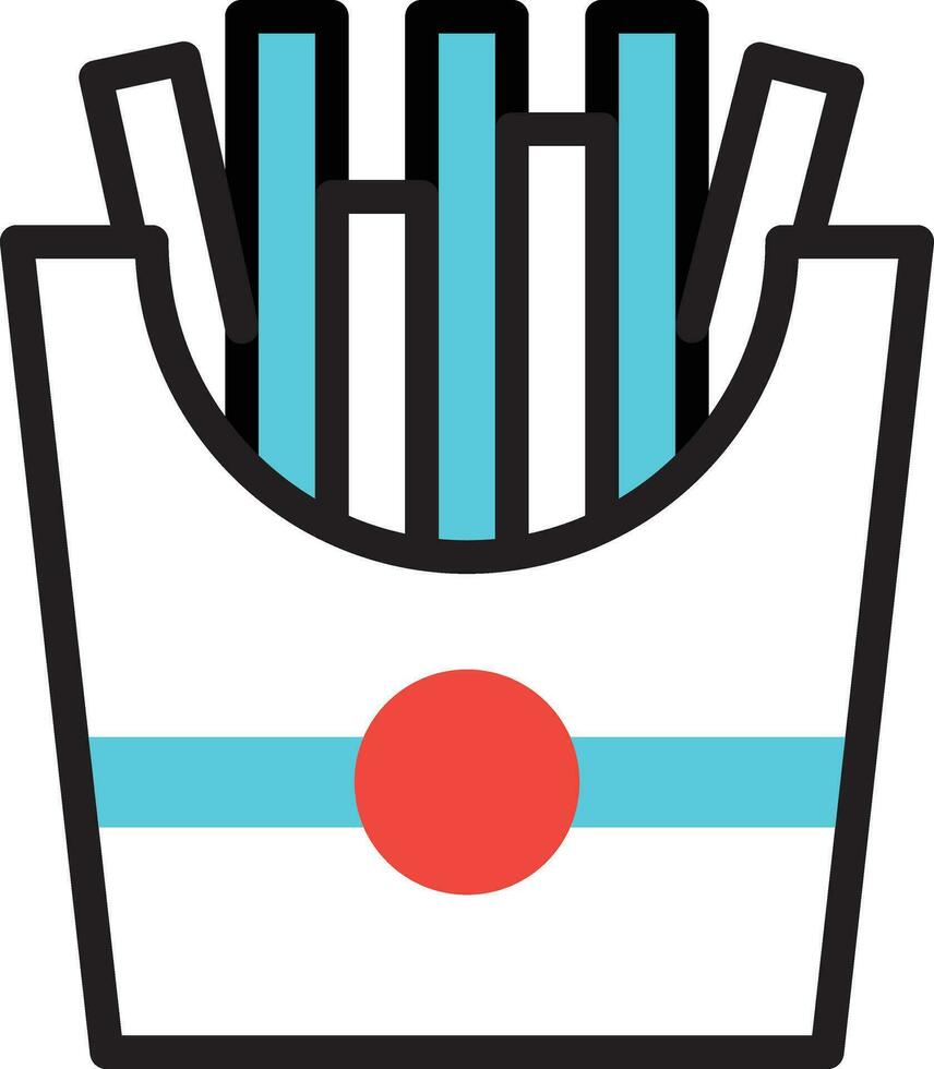 illustrazione vettoriale di patatine fritte su uno sfondo simboli di qualità premium icone vettoriali per il concetto e la progettazione grafica.