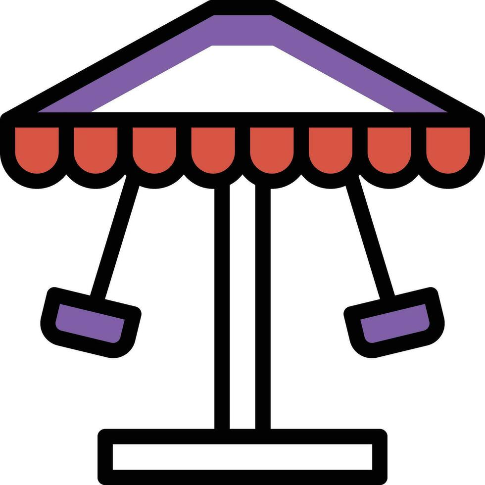 Merry Go Round illustrazione vettoriale su uno sfondo simboli di qualità premium icone vettoriali per il concetto e la progettazione grafica.