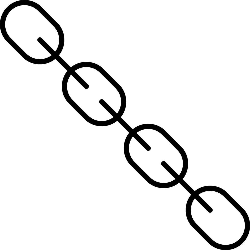 linea arte illustrazione di catena piatto icona. vettore