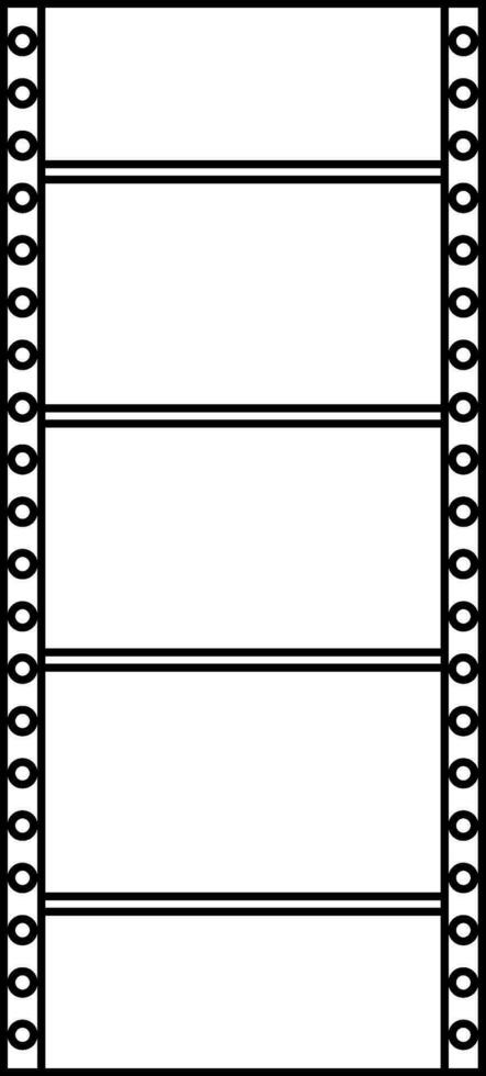 film striscia icona nel ictus per cinema nel isolato. vettore