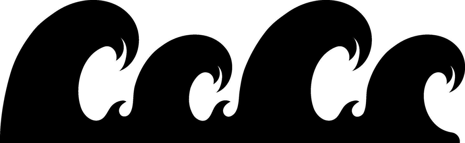 glifo tsunami icona o simbolo. vettore