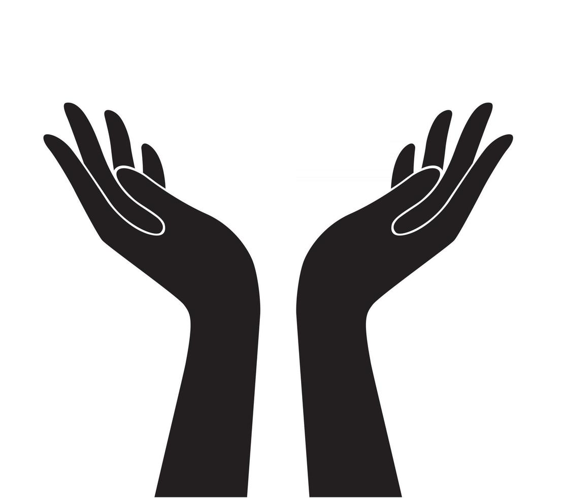 mani che tengono disegno vettoriale mani logo vettoriale