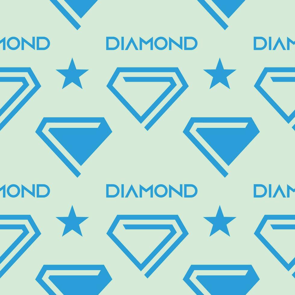 blu diamante stella senza soluzione di continuità sfondo vettore