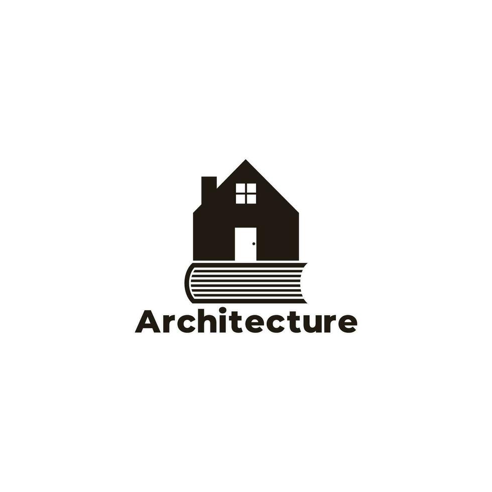 architettura formazione scolastica casa libro simbolo logo vettore