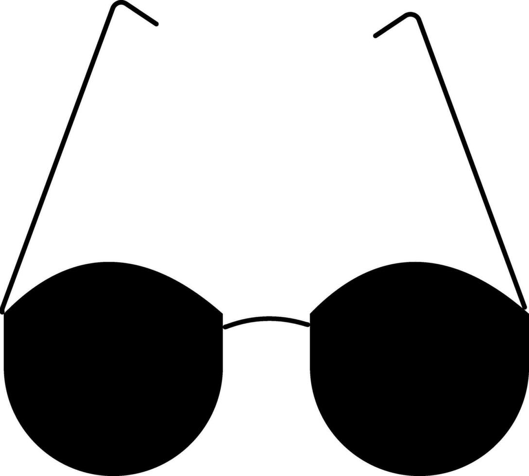 illustrazione di un' occhiali da sole nel nero colore. vettore