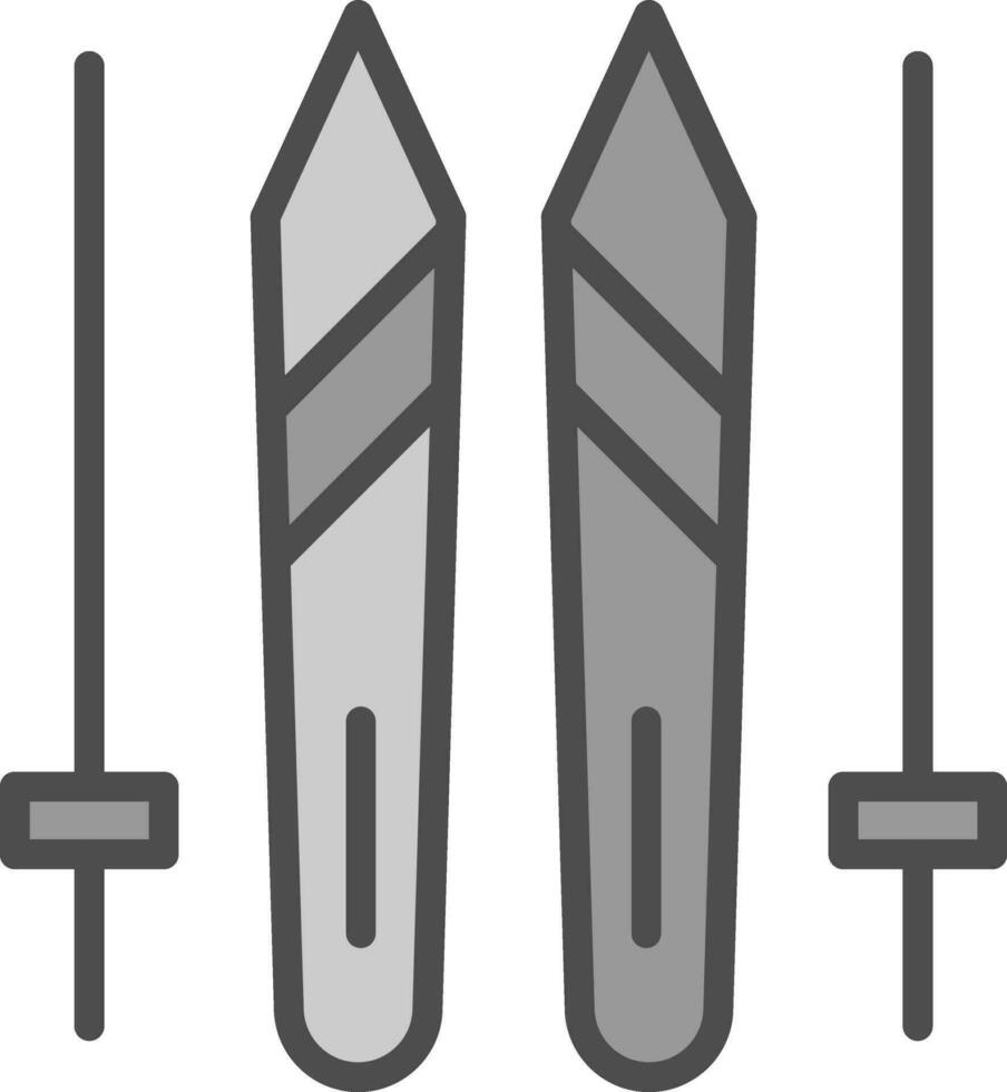 sciare bastoni vettore icona design