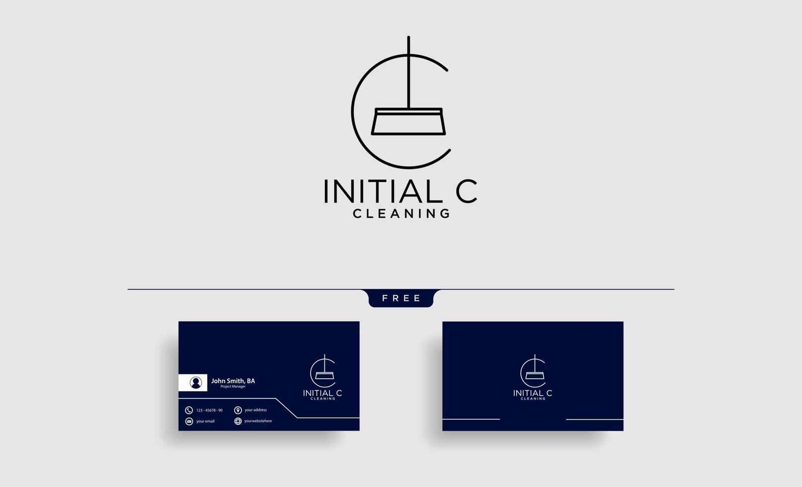 servizio di pulizia lettera c modello logo illustrazione vettoriale icona elemento vettore isolato