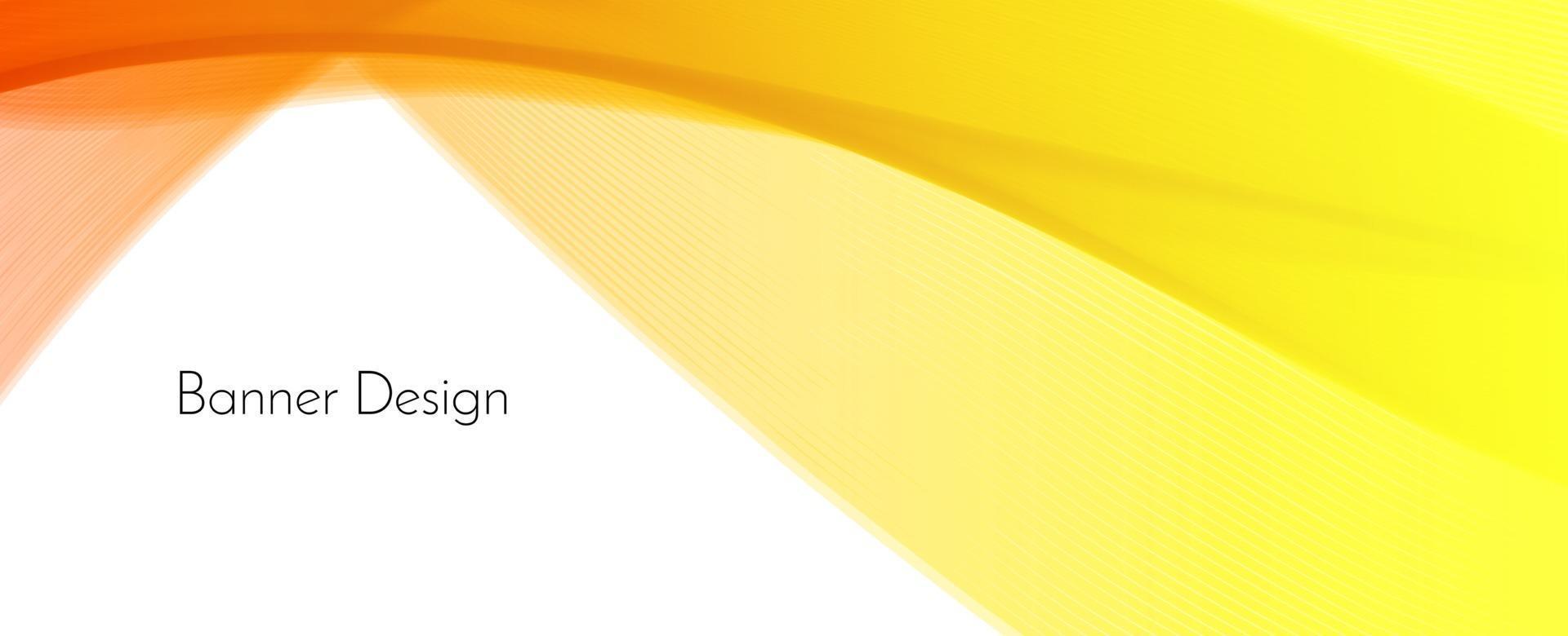 astratto moderno dinamico elegante rosso e giallo motivo decorativo onda banner sfondo vettore