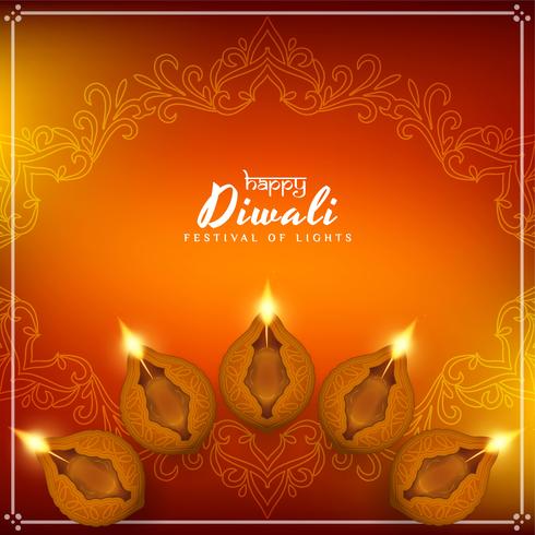 Priorità bassa felice elegante astratta di festival di Diwali vettore