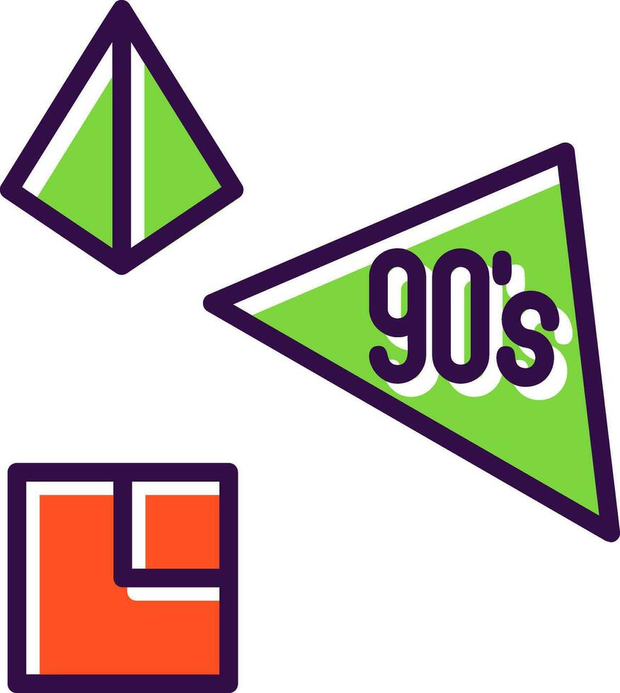anni 90 vettore icona design