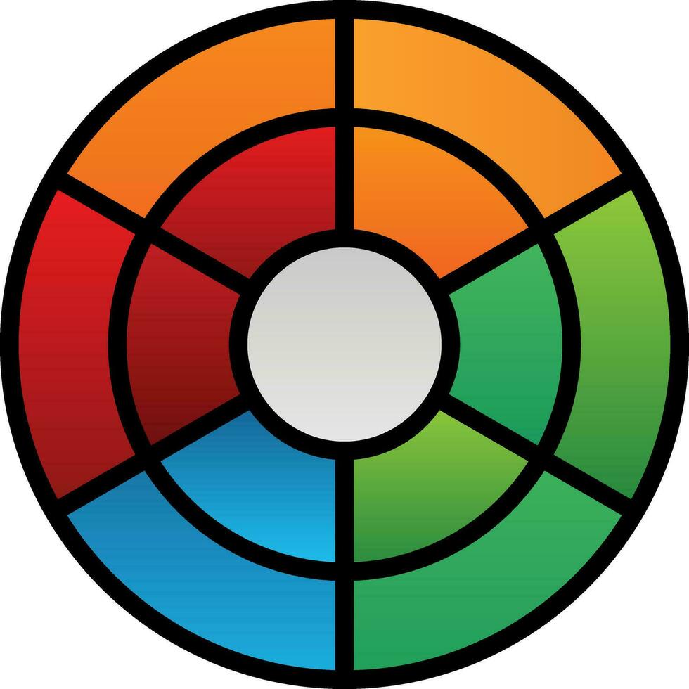 colore cerchio vettore icona design