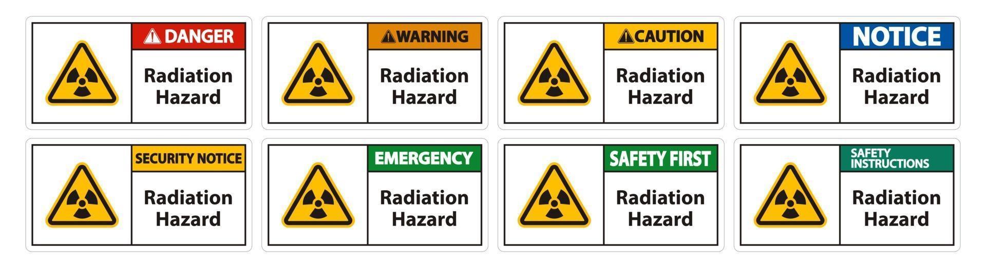 simbolo di pericolo di radiazioni vettore
