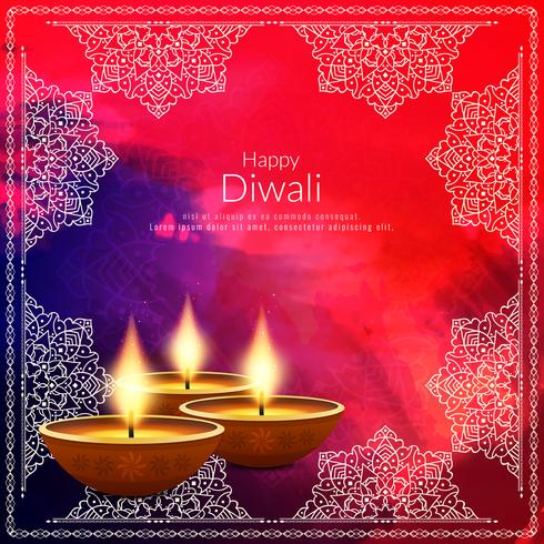 Fondo di Diwali felice decorativo astratto vettore