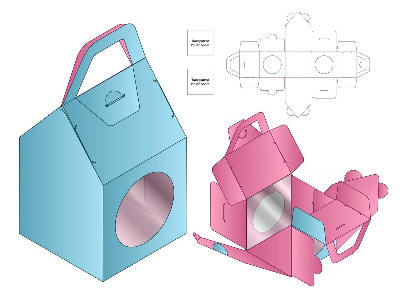 mockup 3d design modello fustellato confezione scatola vettore