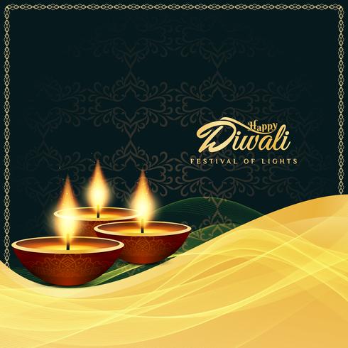 Fondo di Diwali felice religioso astratto vettore