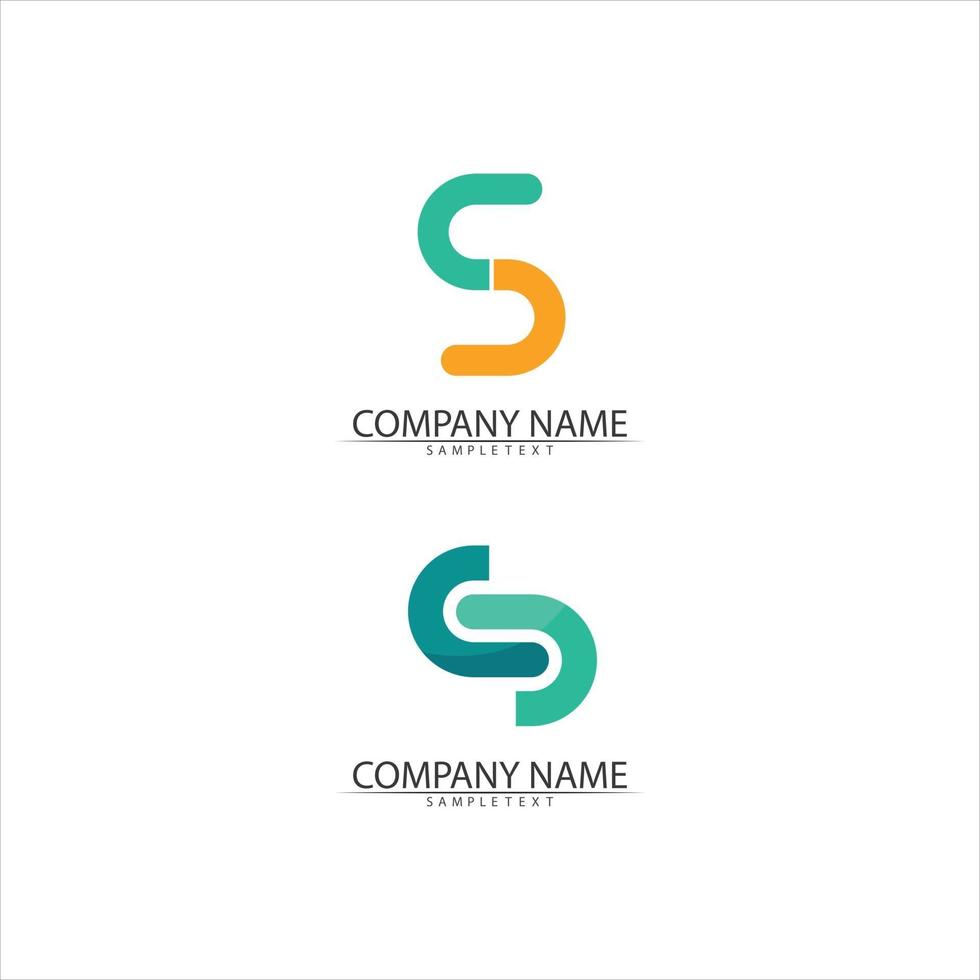carattere logo s e lettera per logo lettera aziendale s aziendale vettore
