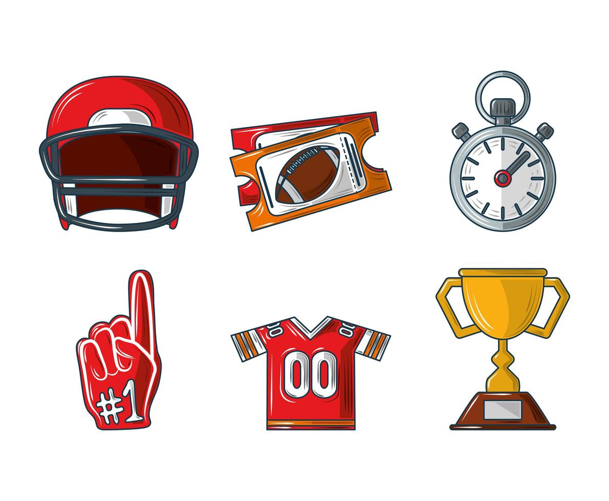 collezione di football americano vettore