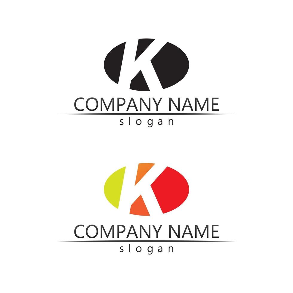 k logo design k lettera font concept business logo vector and design initial company