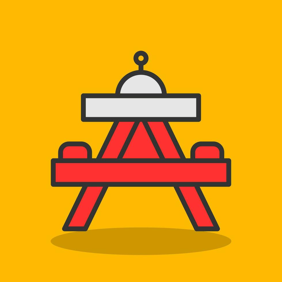 picnic tavolo vettore icona design