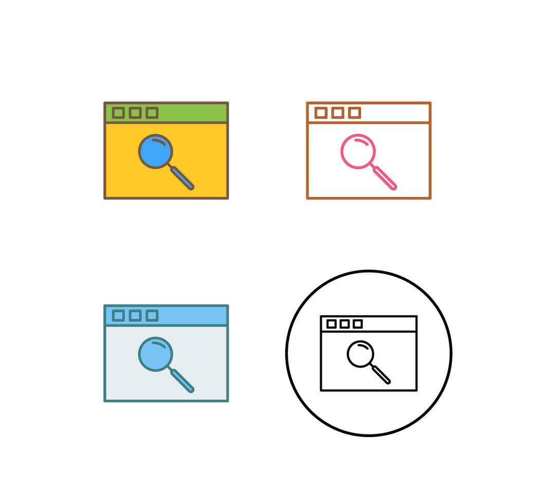 unico del browser vettore icona